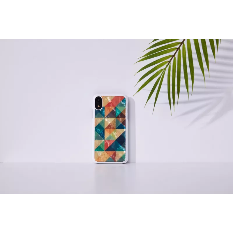 Nutitelefoni ümbris iKins iPhone XR-ile — Mosaiikmust kaitseümbris