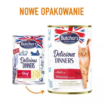 Märg kassitoit Butcher's Delicious Dinners 400 g — Veiseliha, teraviljavaba, täiskasvanud