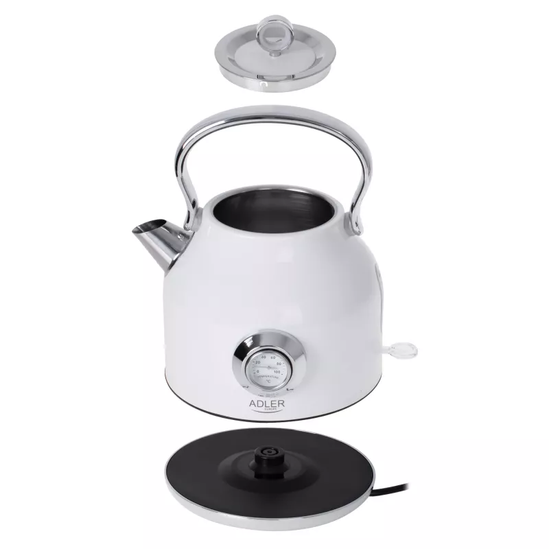 Elektriline veekeetja Adler 1,7 L 2200 W Metallic Valge