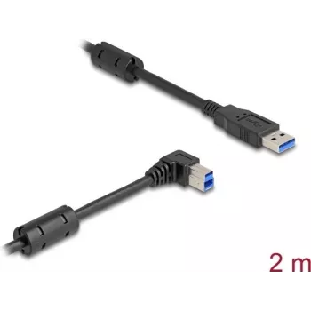 DeLOCK USB-kaabel A-tüüpi isane B-tüüpi isasele 90° paremnurkne 2 m
