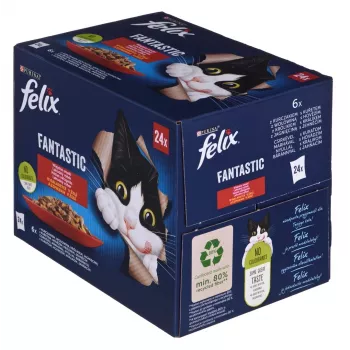 Felix Fantastic maitsed maal - märgtoit kassidele - 24x 85g
