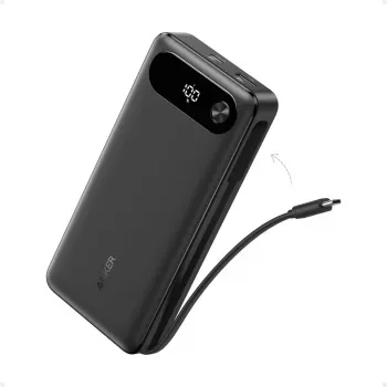 Kaasaskantav laadija Anker A1383011 — 20000 mAh, 1× USB-A + 1× USB-C, kokku 3,6 A, must