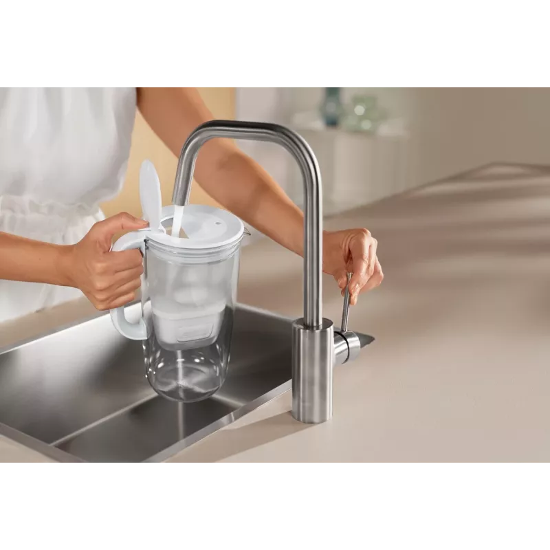 Veefiltrikann BRITA Glass+1 Maxtra Pro hall, 2,4 L kogumaht / 1,5 L filtreeritud, Maxtra Pro PP filter