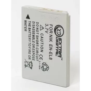 Laetav kaameraaku extra digital EN-EL8 3,7V 1050mAh Nikonile