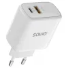 Savio LA-12 mobiilseadme laadija universaalne valge AC kiirlaadimine