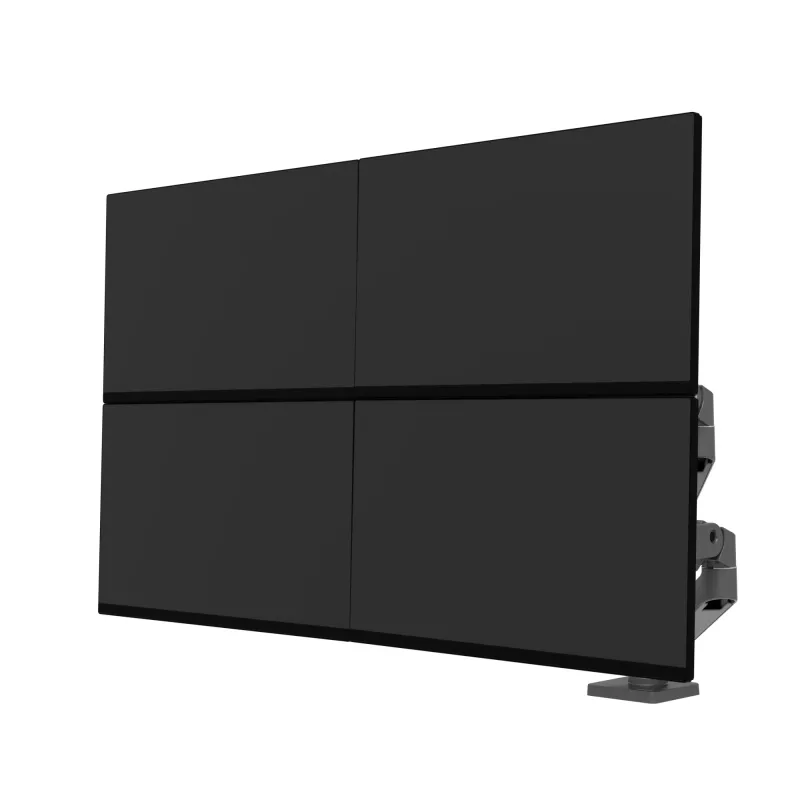 Ergotron LX Pro - Kinnituskomplekt (kahekäeline) - modulaarne - 2 LCD-ekraanile - kõrvuti - alumiinium - tumehall - ekraani suurus: kuni 68,6 cm (kuni 27 tolli) (45-686-293)