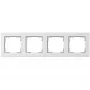 Lüliti katteplaat Gira E2 valge — termoplast, kruvideta disain, 80,8×294,7×9,3 mm