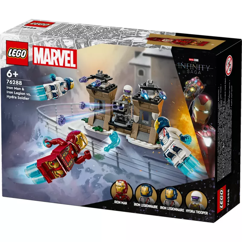 Ehitusmänguasi LEGO komplekt 76288 Marvel Super Heroes Raudmehe Raudleegion HYDRA sõdur, minifiguur, ehitatav mudel