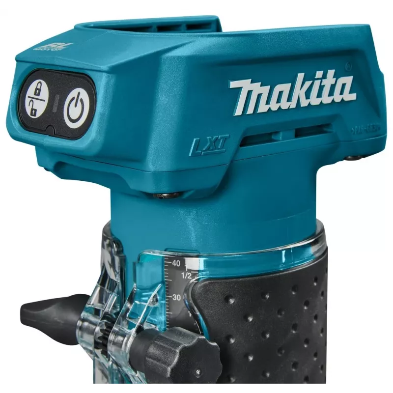 DRT52Z Makita 18V LXT juhtmeta harjadeta 1/4-tolline profiilfrees - paljas seade