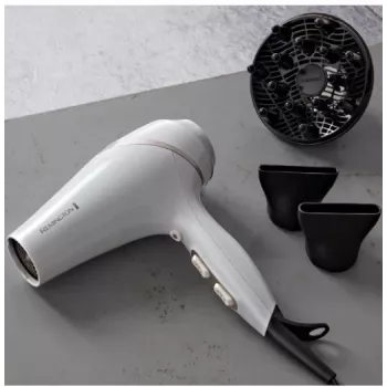 Föön Remington AC8901 HYDRAlux 2300 W 3 temperatuuriseadet ioonfunktsioon difuusorotsik valge