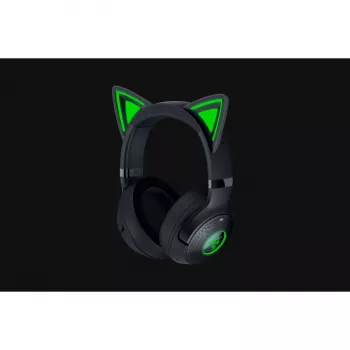 Peakomplekt Razer Kraken Kitty V2 BT — juhtmevaba Bluetooth, ümberkõrvaklapid, peapael, 20–20000 Hz, 325 g, must