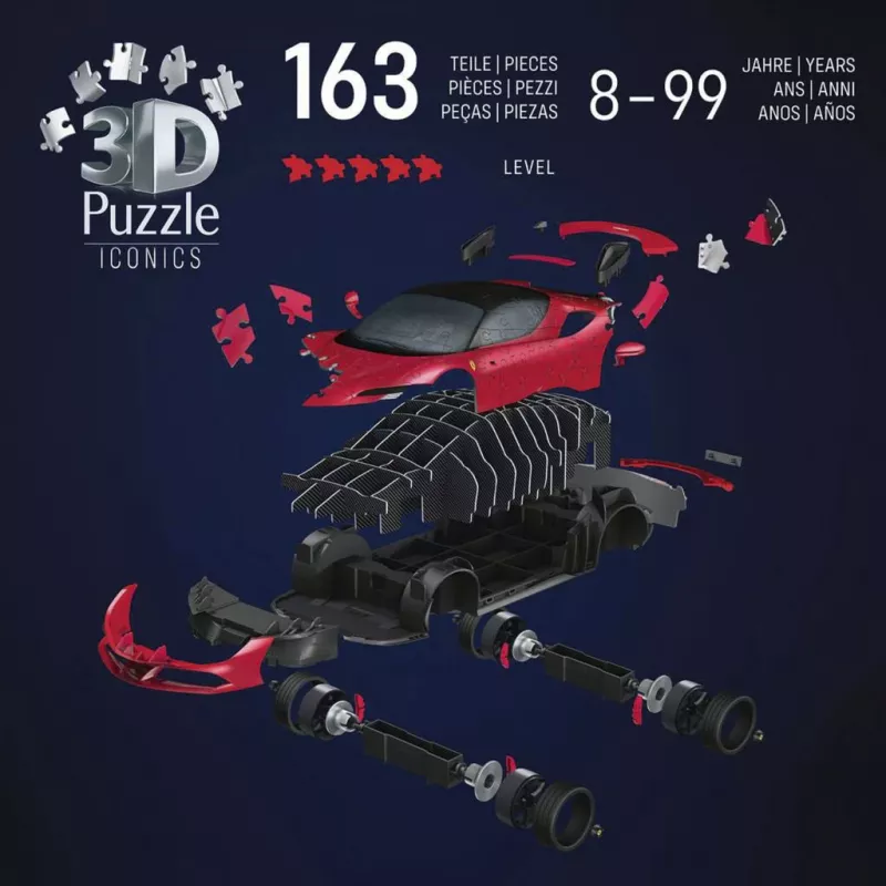 3D pusle Ravensburger Iconics Ferrari SF90 Stradale – kogumismudeli komplekt