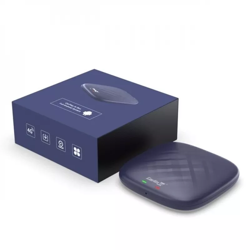 CARLINKIT Adapter Wireless AI Box Android 13-ga - 8GB+128GB originaalsetele autoraadiotele, millel on CarPlay, sinine