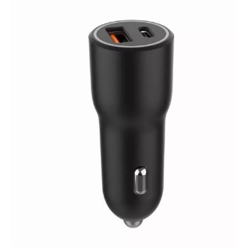 Auto mobiilseadme laadija Gembird TA-UC-AC2PDQC38-CAR-01, USB-C, 38 W, 12–24 V, must