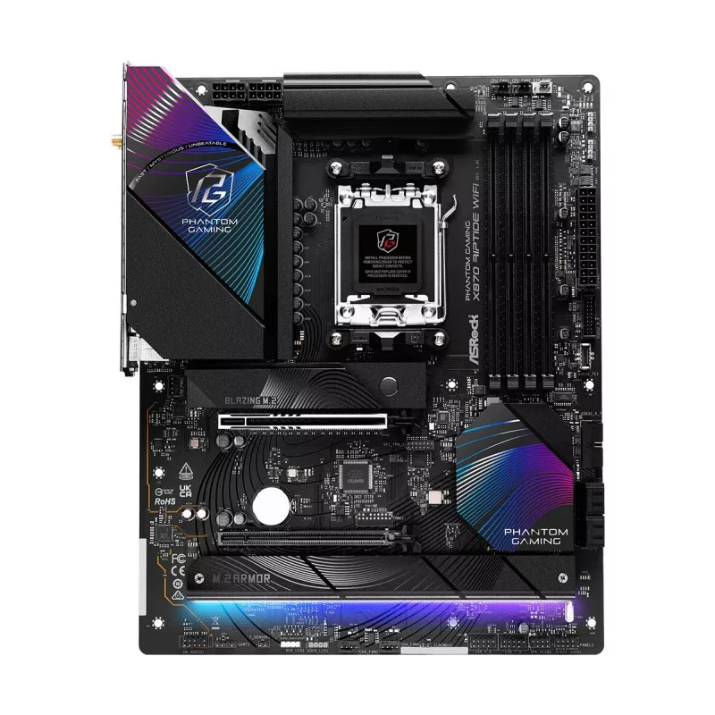 Emaplaat ASRock X870 Riptide WiFi — ATX, AMD X870, Socket AM5, DDR5, 4 DIMM, 256 GB, Wi‑Fi 7, 2.5GbE