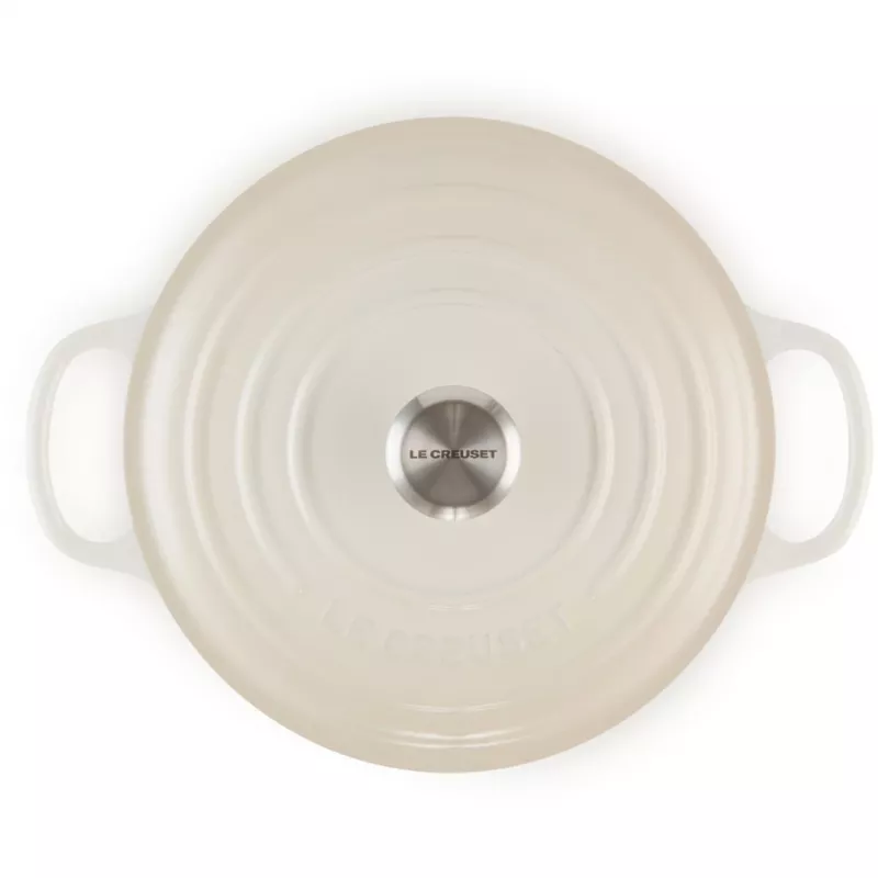 Le Creuset Signature Roaster round 26cm meringue (21177267164430)