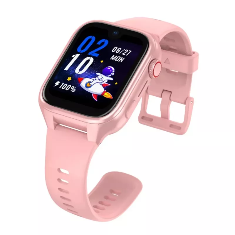 Nutikell Stelio Junior Pro AI 4G ST-SWJ102-PK — laste 4G kell, roosa