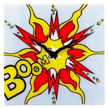 NeXtime kell 8173 Boom, 43x43 cm, Seinale , Punane/ Kollane/ Valge
