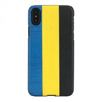 Nutitelefoni ümbris man and wood iPhone X/XS jaoks — dandy blue Must, kaitsev kõva kest
