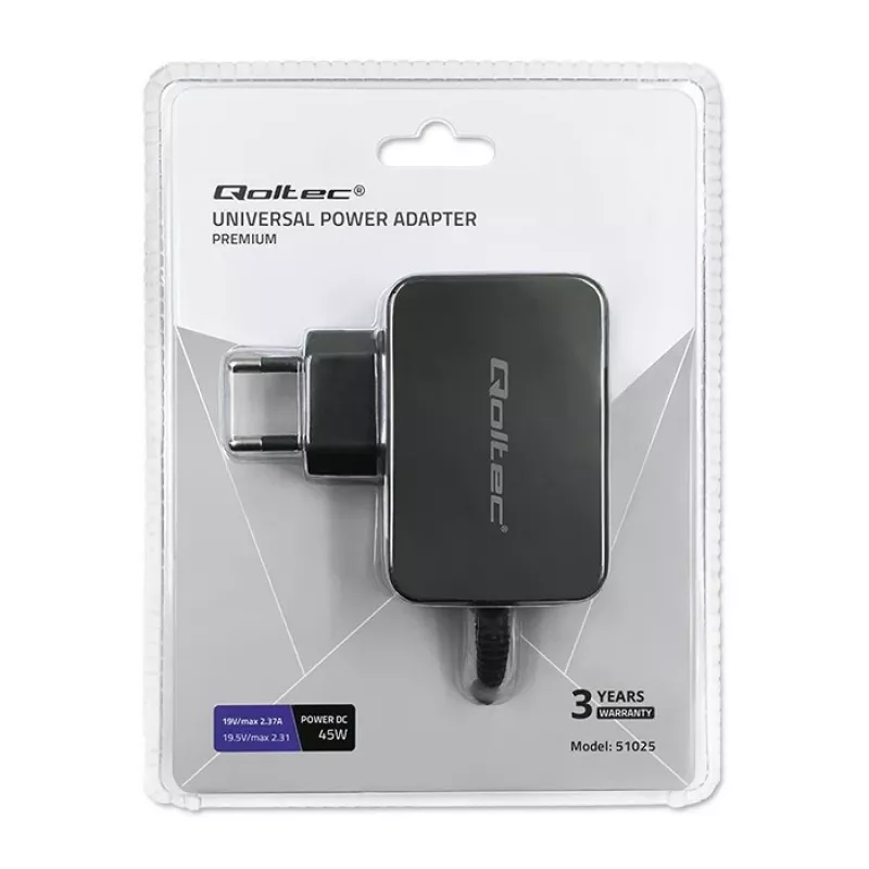Qoltec 51025 toiteadapter/inverter siseruumides, must