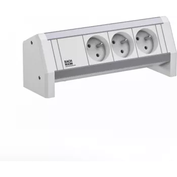 Pistikupesadega pikendusjuhe Bachmann DESK 3xUTE mudel 902.0297 – lauaarvuti toitejaotus 3 UTE pistikupesaga