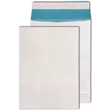MAILmedia B4 kokkupandav saatekott niiditugevdatud, valge/sinine, 140 g/m², 40 mm volt