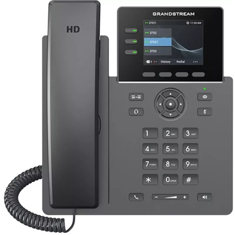 Grandstream Networks GRP2611G IP-telefon must 3 liini TFT