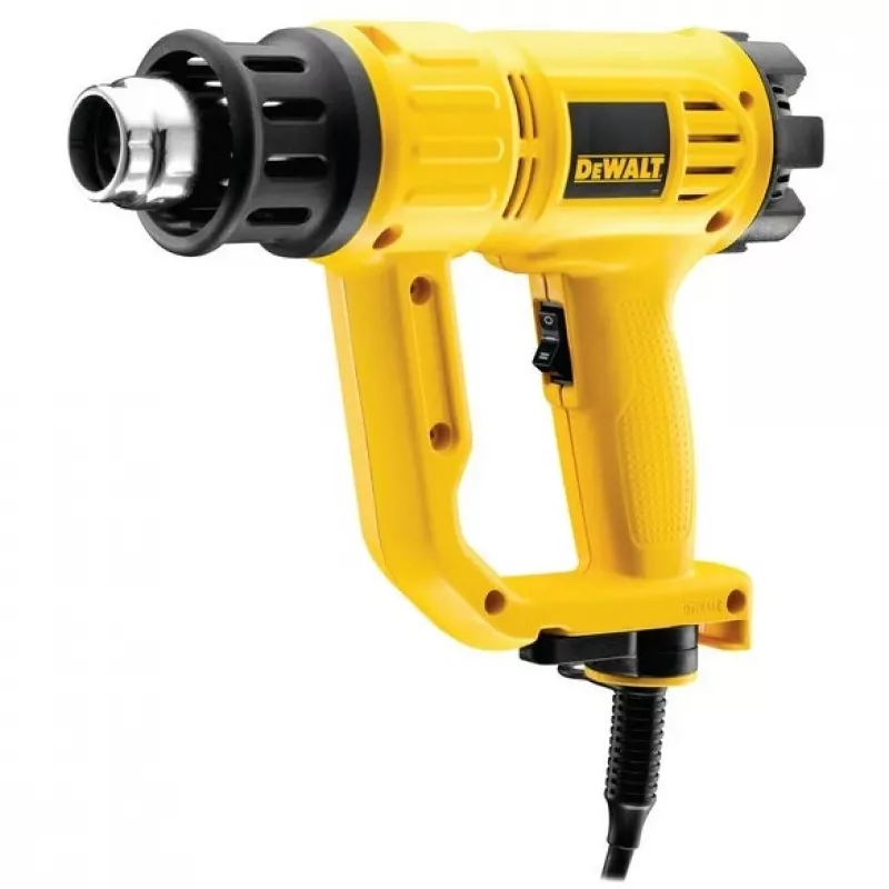 Kuumaõhupuhur DeWalt D26411 — 1800 W, püstolkäepide, max 600°C, 450 l/min õhuvool, kollane