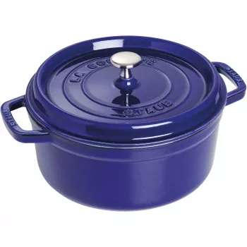 Malmist cocotte Staub 26 cm ümmargune, tumesinine