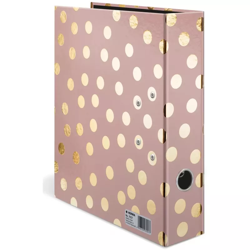 Ring Binder HERMA 7057 A4 Gold Pink