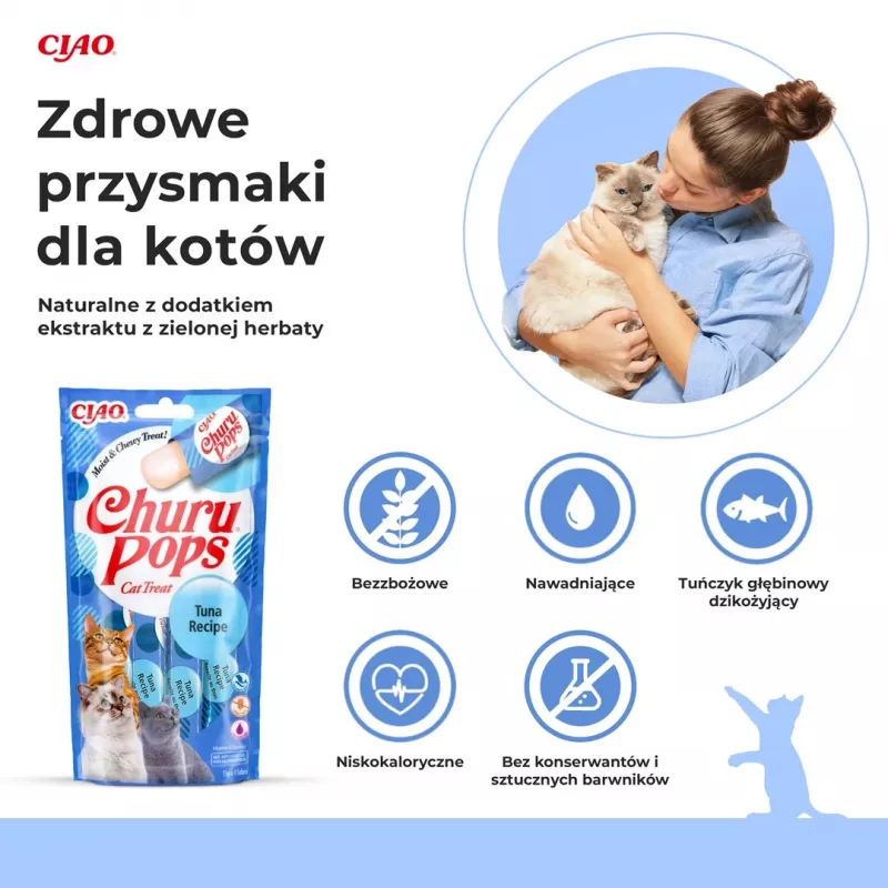 INABA Churu Pops Tuunikala - Kassi maiused - 4x15 g
