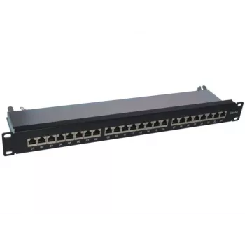 Patch panel 1U Alantec PK040 — 24 porti, 10GBase-T, RJ45, Cat6a, must