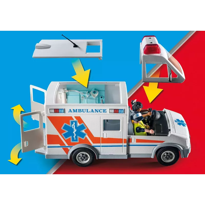 Mängukiirabi sõiduk PLAYMOBIL 71232 — mitmevärviline, vanusele 4–10, AAA patarei