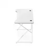 Mängulaud huzaro Hero 1.6 Valge — sirge MDF/süsinikkiust lauaplaat 1200×600 mm, metallraam, 750 mm kõrgus