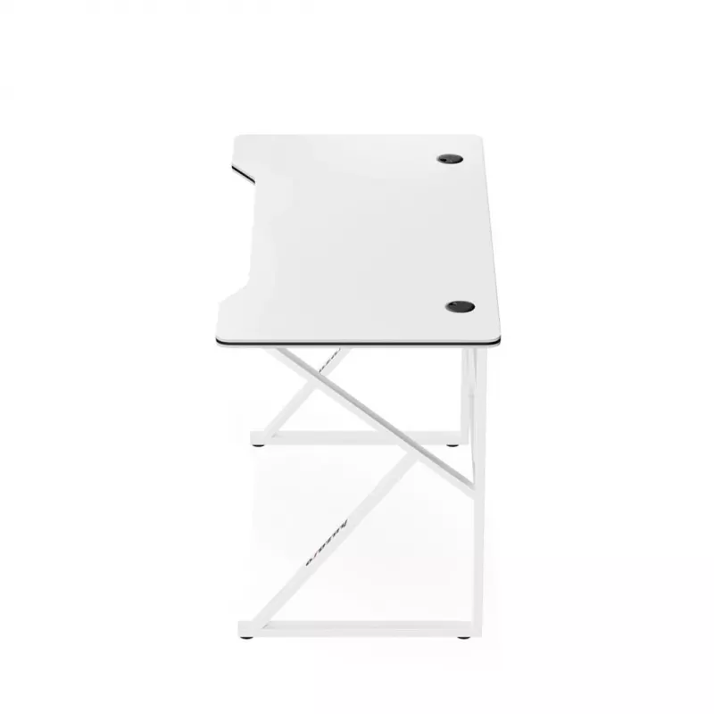 Mängulaud huzaro Hero 1.6 Valge — sirge MDF/süsinikkiust lauaplaat 1200×600 mm, metallraam, 750 mm kõrgus