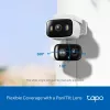IP-turvakaamera TP‑LINK Tapo C246D — 3 MP (2304×1296), 2,8 mm, 107,8° vaateväli, PTZ kahe objektiiviga, IP65, Wi‑Fi/Gigabit, microSD kuni 512 GB