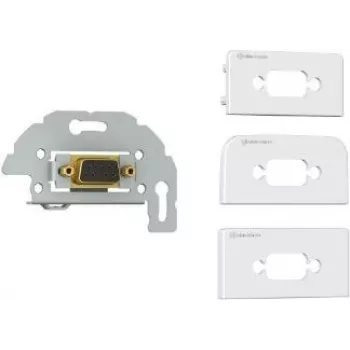 Kindermann Konnect Design Click - Modulaarne Faceplate-Snap-In - DB-9 - Valge, RAL 9010 (7456000520)