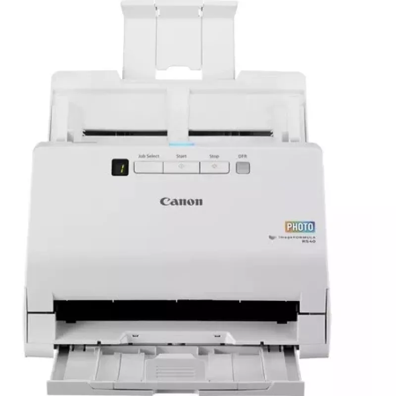 Canon imageFORMULA RS40 foto- ja dokumendiskanner, 600 x 600 DPI, 40 ppm, 30 ppm, halltoonides, ühevärviline, lehtskanner, valge