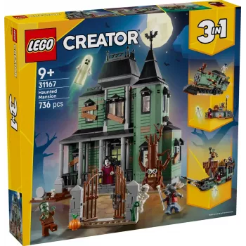 Ehitusmänguasi LEGO Creator 3-in-1 Kummitusmaja mudel 31167 — 736 detaili, 3 ehitist, 5 minifiguuri