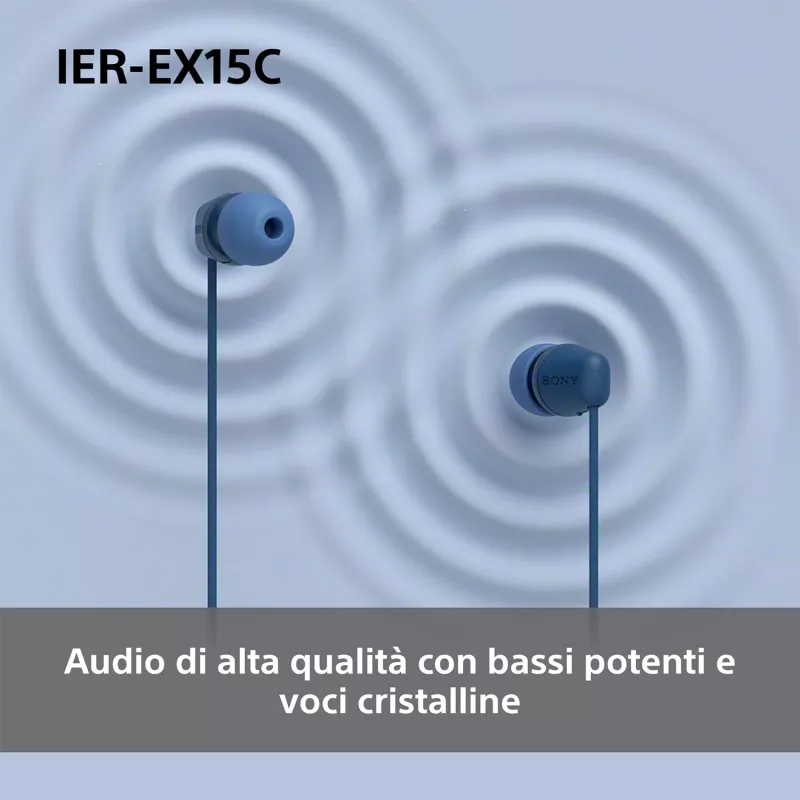 Sony IER-EX15C Peakomplekt Juhtmega Kõrvasisene Kõned/Muusika USB USB-C Sinine