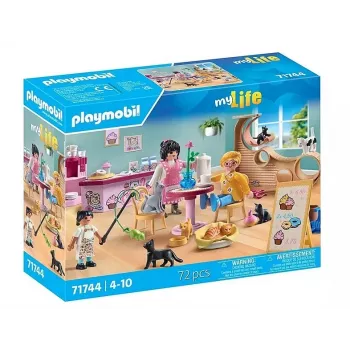 PLAYMOBIL My Life 71744 kassikohvik koos figuuridega, mängukomplekt lastele