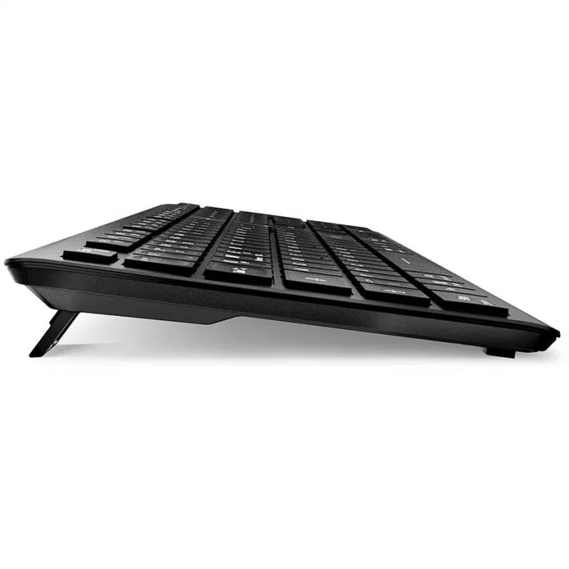 Sharkoon OfficePal K30W must DE-paigutusega kummikuppelklaviatuur