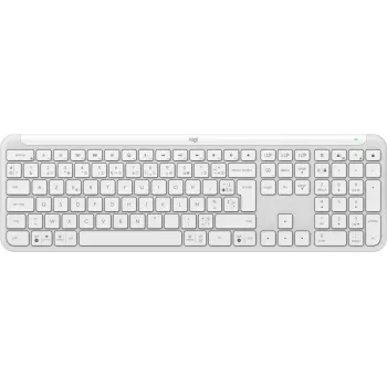 Logitech Signature õhuke K950 - klaviatuur - 100% - täissuuruses - juhtmevaba - Bluetooth 5.1 LE - AZERTY - prantsuse - valkjas (920-012454)