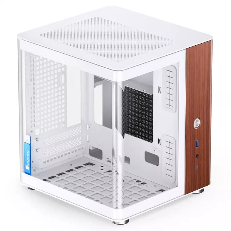 Jonsbo TK-0 arvutikorpus, minitorn, Mini-ITX, klaas,