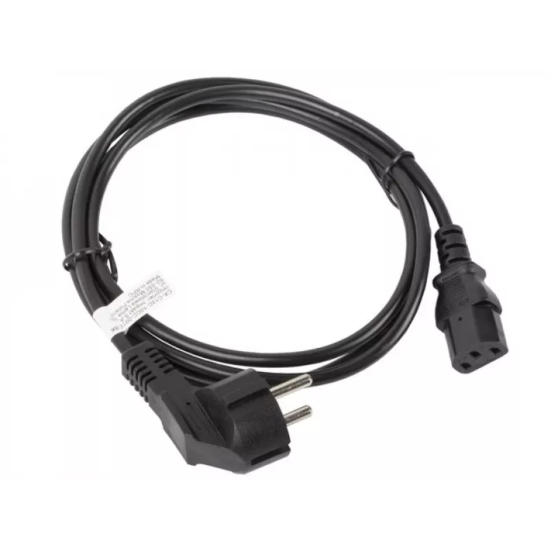 Lanberg CA-C13C-10CC-0018-BK toitekaabel must 1,8 m C13 pistikuga CEE7/7 (CA-C13C-10CC-0018-BK)