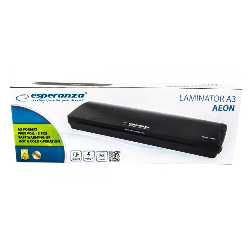 Esperanza EFL003 laminaator Külm/kuumlaminaator 250 mm/min Must