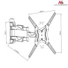 Maclean Mc-743 - Vesa monitori-/TV kinnitus, 13-50 must, 30 kg