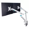 Monitor mount DIGITUS Dual design for 2×35 inch screens, clamp, 2×10 kg, VESA 75–100, tilt -45–90°