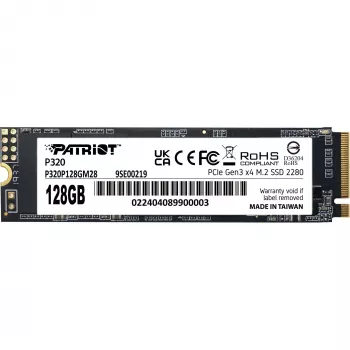 SSD-ketas Patriot P320 128 GB M.2 2280 PCIe 3.0 x4 NVMe