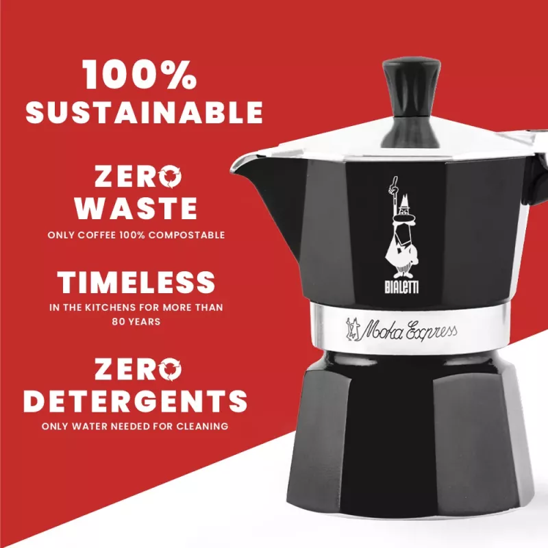 Bialetti Moka Express Moka pot Must